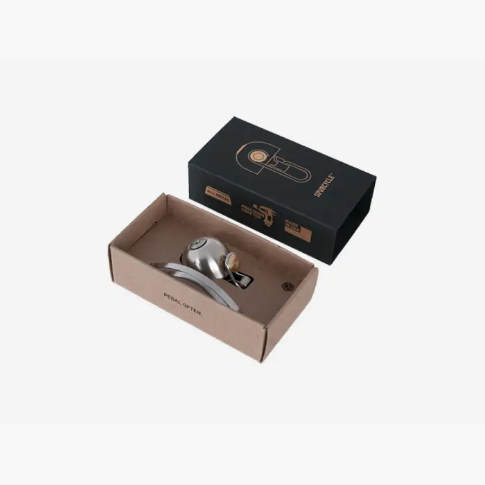 Spurcycle premium bike bell silver loudest be